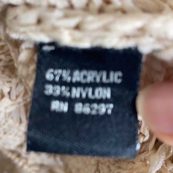 BCBGMaxAzria tape knit sweater cardigan with crochet borders size S - Picture 8 of 9